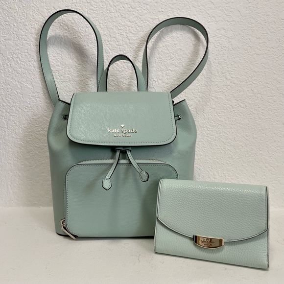 Kate Spade ♠️ “Darcy” Flap Backpack & “Callie” Mulberry Street Leather Wallet - Picture 2 of 16